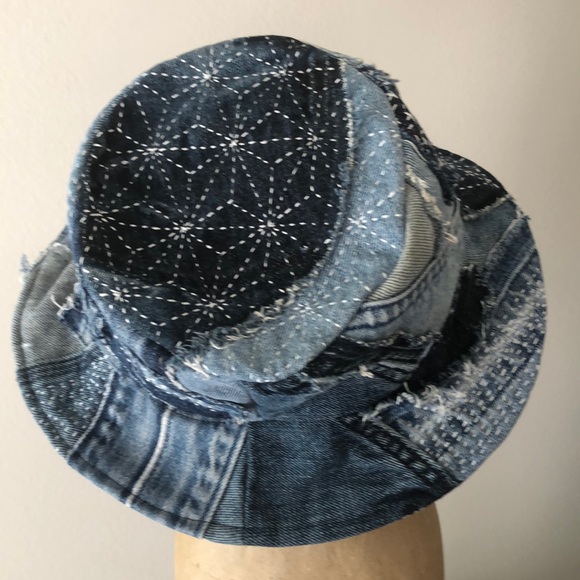 Artist Created OOAK Denim Hat - Picture 3 of 5